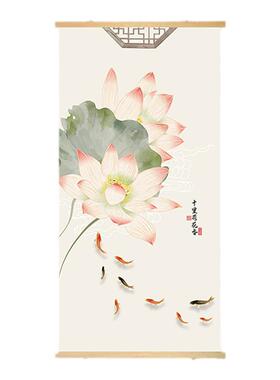 玄关入户一件定制挂画简约新中式