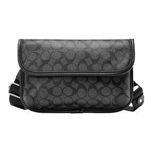 高级感轻奢男士包包潮流单肩包斜挎包虎头包胸包牛皮时尚手机包