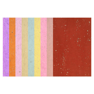 四品堂精制加厚麻纸纤维洒金卡纸A3A4长方形宣纸国画卡纸半生熟可装裱画框文房装饰生宣宣纸卡纸