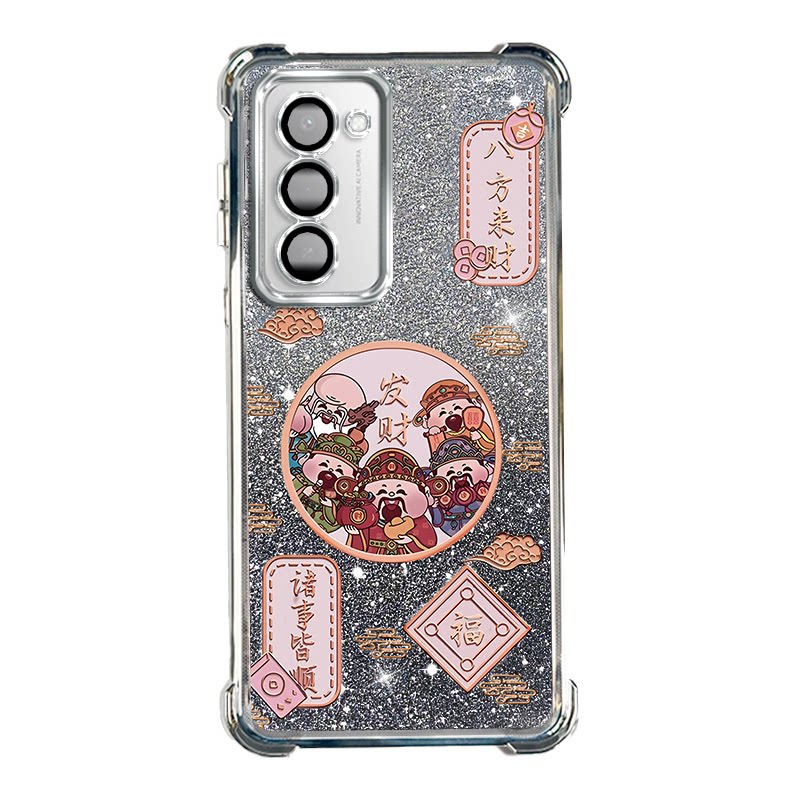适用红米Note15R手机壳诸事顺利全包25057RA09C潮款手链Redmi镜头膜全包Note15R五福财神女ins时