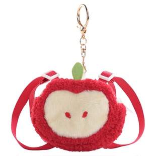 【小羊古力】可爱小熊猫包包挂件苹果耳机包毛绒玩偶双肩背包挂饰