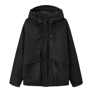 森马棉服男防风三防外套短款工装山系户外登山连帽上衣男士大口袋