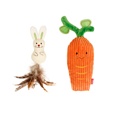 贵为响纸毛绒羽毛猫玩具