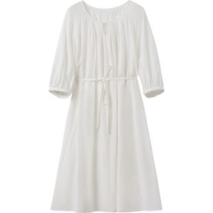 播商场同款泡泡袖度假短袖连衣裙女夏日新款出游长裙BDS7LD2955