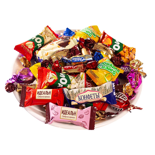 俄罗斯风味混合口味巧克力糖果紫皮糖高端正宗官方旗舰店整箱年货