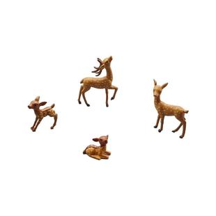 仿真动物卡通小号梅花鹿PVC小鹿公仔模型微景观摆件 桌面盆栽饰品