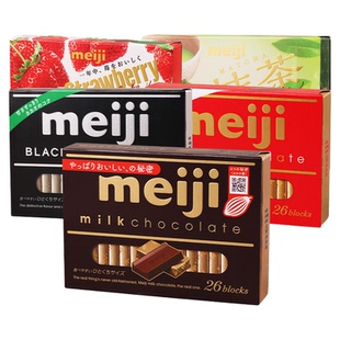 【自营】日本明治钢琴巧克力黑meji特浓牛奶抹茶排块（代可可脂）