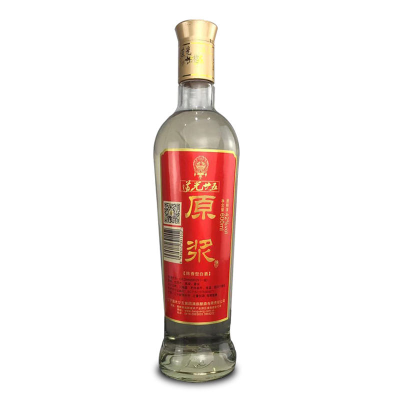 道光廿五道光二十五紅標(biāo)原漿糧食酒42度600ml送禮白酒整箱8瓶包郵