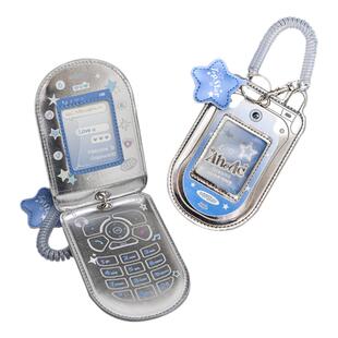 OOPSDAY翻盖手机皮卡套身风证饭卡门禁公交卡保护套高颜值学生卡工作牌证件套挂绳防丢ins风挂件拍立得小卡