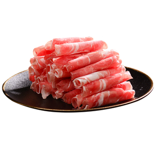 正宗年货内蒙古羔羊肉卷涮羊肉卷火锅羊肉片肥羊卷新鲜原切纯羊肉