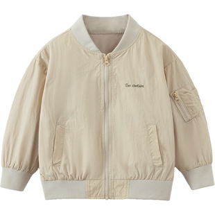 齐齐熊宝宝飞行员夹克男童棒球服外套春款2026新款儿童户外休闲装