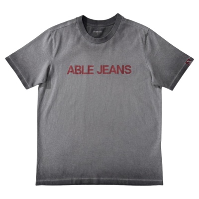 ABLEJEANS扎染渐变做旧纯棉T恤