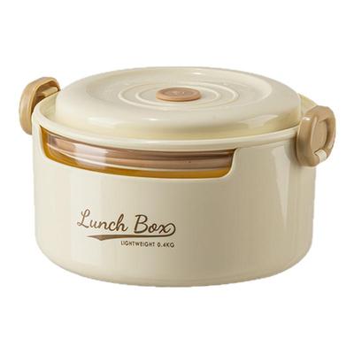 物鸣饭盒微波炉加热专用碗上班族带饭餐盒玻璃保鲜盒圆形便当盒