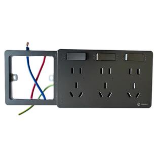 86型扩展式插座开关拓展面板多孔原位替换暗装橱柜电源厨房一转多