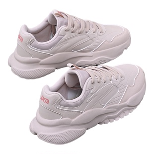 安踏女鞋运动鞋冬季新款轻便减震皮面防水初中生软休闲专用跑步鞋