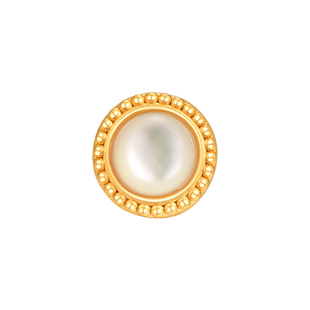 明牌珠宝黄金蔓蔓萝叶串珠 硬金转运珠足金贝壳镶嵌手串AFP0860