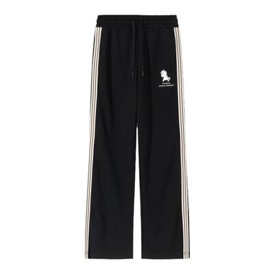 tokidoki直筒休闲长裤拼接撞色