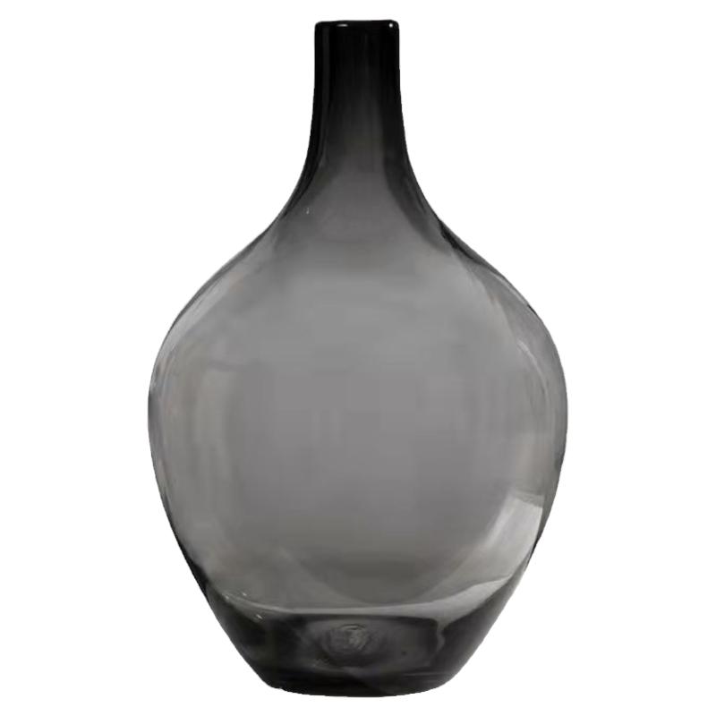 高级感吊钟南天竹马醉木玻璃大肚落地冬青花瓶摆件客厅插花花器