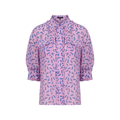 MARYLING粉色真丝衬衣