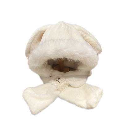 帽子围巾一体两件套女秋冬季