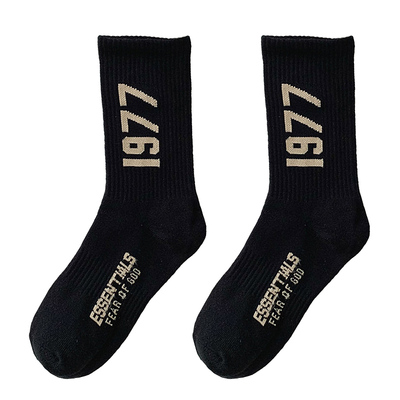 1977潮牌情侣纯棉运动fog中筒袜