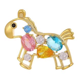 设计感小众小马胸针女款2025新款高档奢华气质高级感轻奢大衣别针