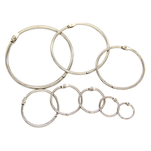 10个装金属装订环活页装订圈单词本卡片圈环扣圈扣环银色圆小铁环打孔机活页夹线圈环可拆卸开口圈开口环卡环