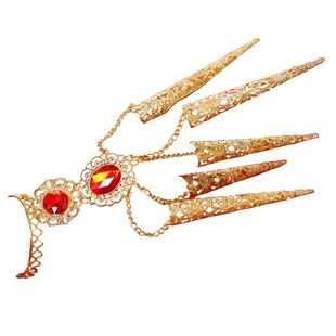 特价千手观音假长指甲套儿童成人孔雀印度肚皮舞蹈手链表演出配饰