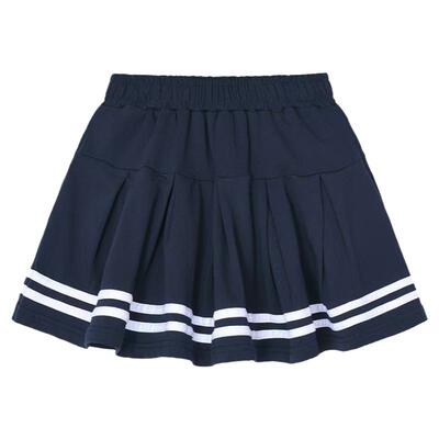 校服裙子藏青色百褶裙双白条纹