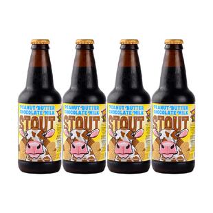 【】迷失海岸花生酱牛奶世涛355ml*4瓶精酿啤酒美国进口