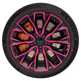 专用于ZEEKR极氪7X轮毂贴炫酷七彩镭射车轮创意改装黑化车贴膜