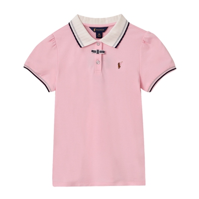 POLOWALK夏季女童短袖T恤翻领