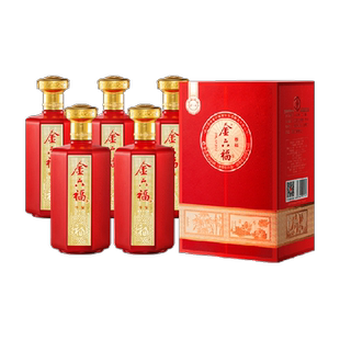 金六福酒花开福到50.8度兼香型白酒500ml*6瓶整箱纯粮酒囤货送礼