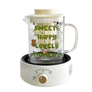 家用可加热高硼硅玻璃杯可煮养生杯茶水分离泡茶水杯花茶果茶杯子