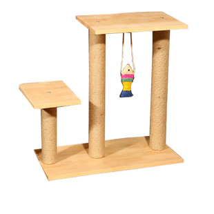 实木猫爬架猫抓板剑麻猫窝猫抓树跳台猫咪抓柱用品牢固松木小户型