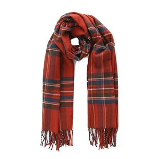 星月豚骨秋冬季仿羊绒格子保暖情侣百搭韩系学生小众礼物JK围巾女