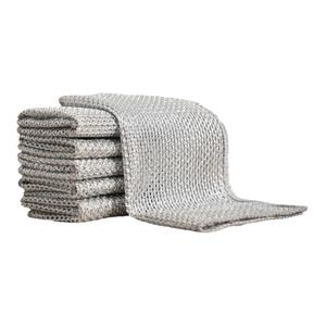 3条装银丝抹布钢丝洗碗布不沾油厨房清洁日用品百货洗碗巾百洁布