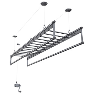 【政府补贴】盼盼手摇升降晾衣架阳台家用室内双杆自动晾衣杆