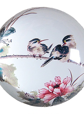 桌面摆件人造水晶圆形艺术透明