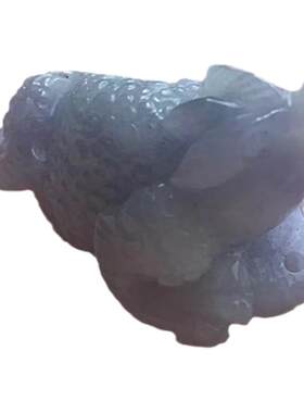 缅甸A货翡翠吊坠冰紫三脚金蟾