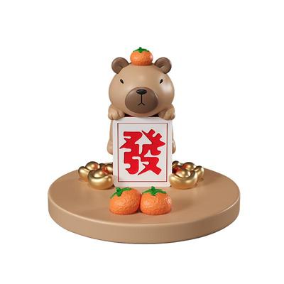 卡皮巴拉手机支架可爱桌面小摆件