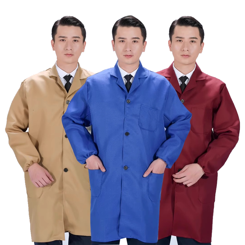 大褂工作服男女长袖劳保服加绒大褂厂服仓库食品厂搬运工定制印字