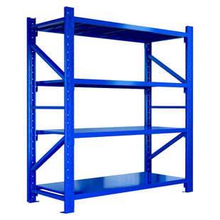 仓储货架仓库多层置物架快递超市储物架可调节冷轧钢架家用收纳架