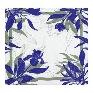 植花PLANT 鸢尾暮影 花卉真丝丝巾女 新款蚕桑丝中方巾母亲节礼物