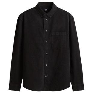 HM男装衬衫春季标准版型外套柔软灯芯绒衬衣1289456