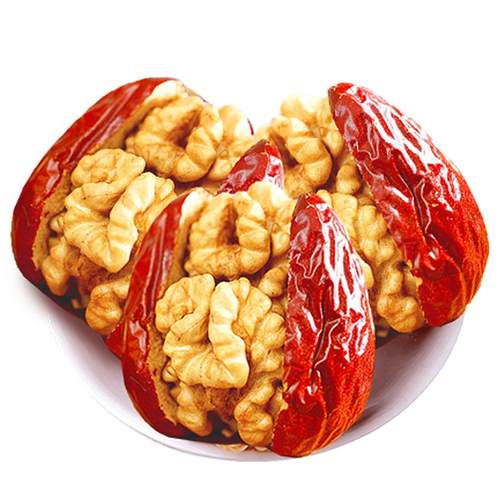 红枣夹核桃仁新疆特产500g袋装特级和田大枣夹纸皮核桃抱抱果零食