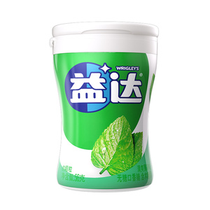 益达口香糖无糖木糖醇40粒*2瓶装西瓜蓝莓草莓薄荷味糖果解馋零食