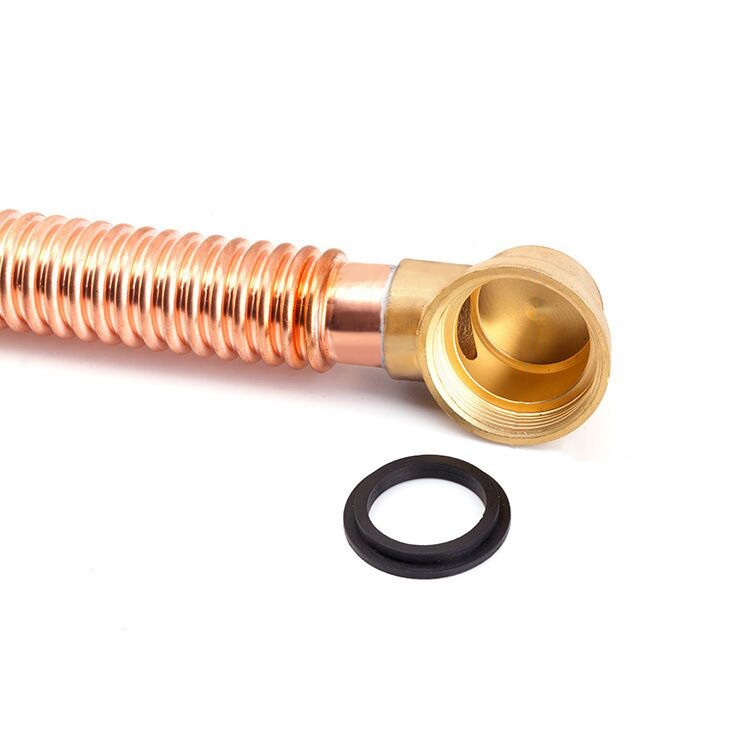 浴缸下水管横式全铜紫铜管排水管不锈钢移位管浴缸下水器
