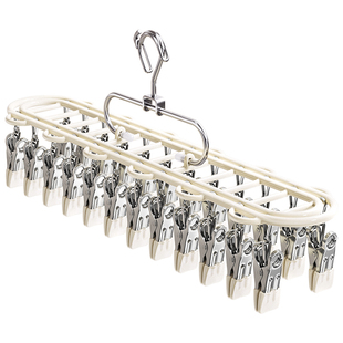 袜子晾衣架带多夹子不锈钢家用阳台内衣内裤多功能防风晒袜子神器