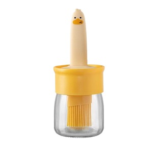 油刷家用耐高温油瓶一体玻璃食品级厨房烙饼烘焙烧烤硅胶刷子带瓶